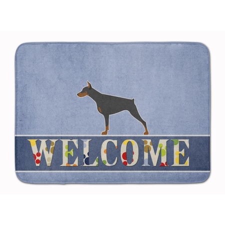 Carolines Treasures Doberman Pinscher Welcome Machine Washable Memory Foam Mat BB5564RUG